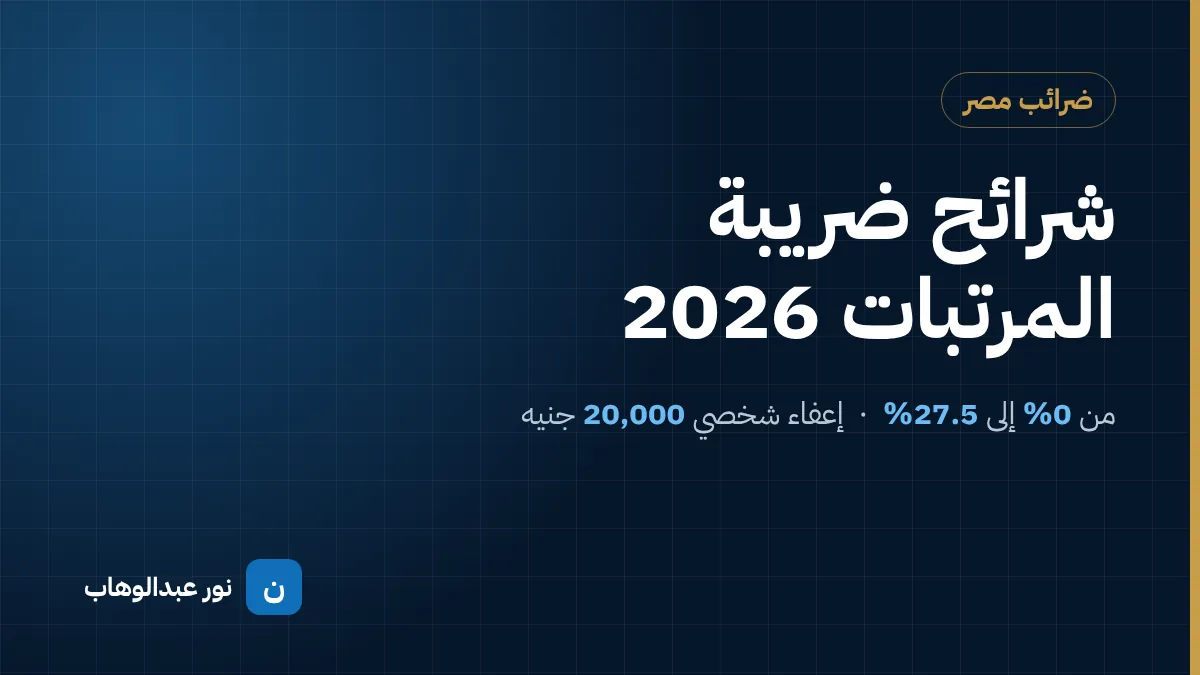 شرائح ضريبة المرتبات في مصر 2026 بأمثلة محسوبة