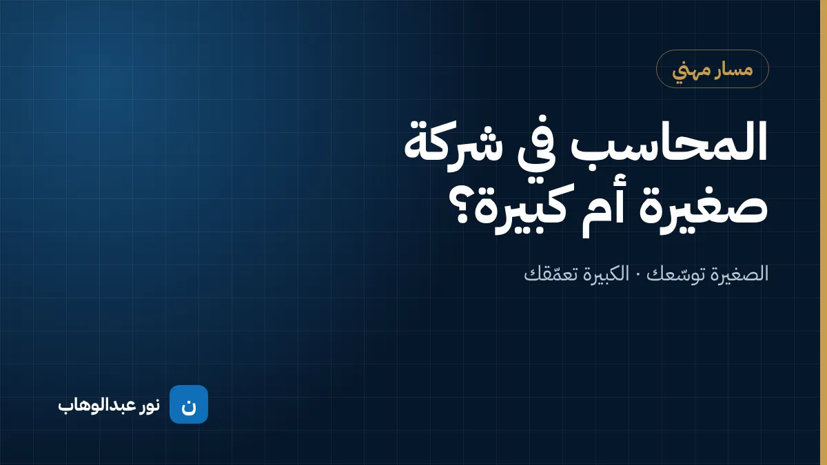شغل المحاسب في شركة صغيرة أم كبيرة؟