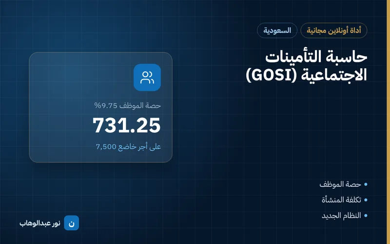 حاسبة التأمينات الاجتماعية (GOSI)